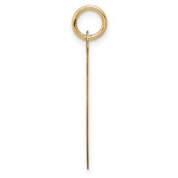 14K HAPPY ANNIVERSARY with Hearts 20mm Engravable Disc Charm — alternate view