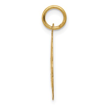 14K Polished Satin HAPPY BIRTHDAY with Cake 14mm Engravable Disc Charm — alternate view