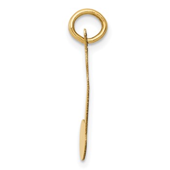 14k Polished Musical Note Charm — alternate view