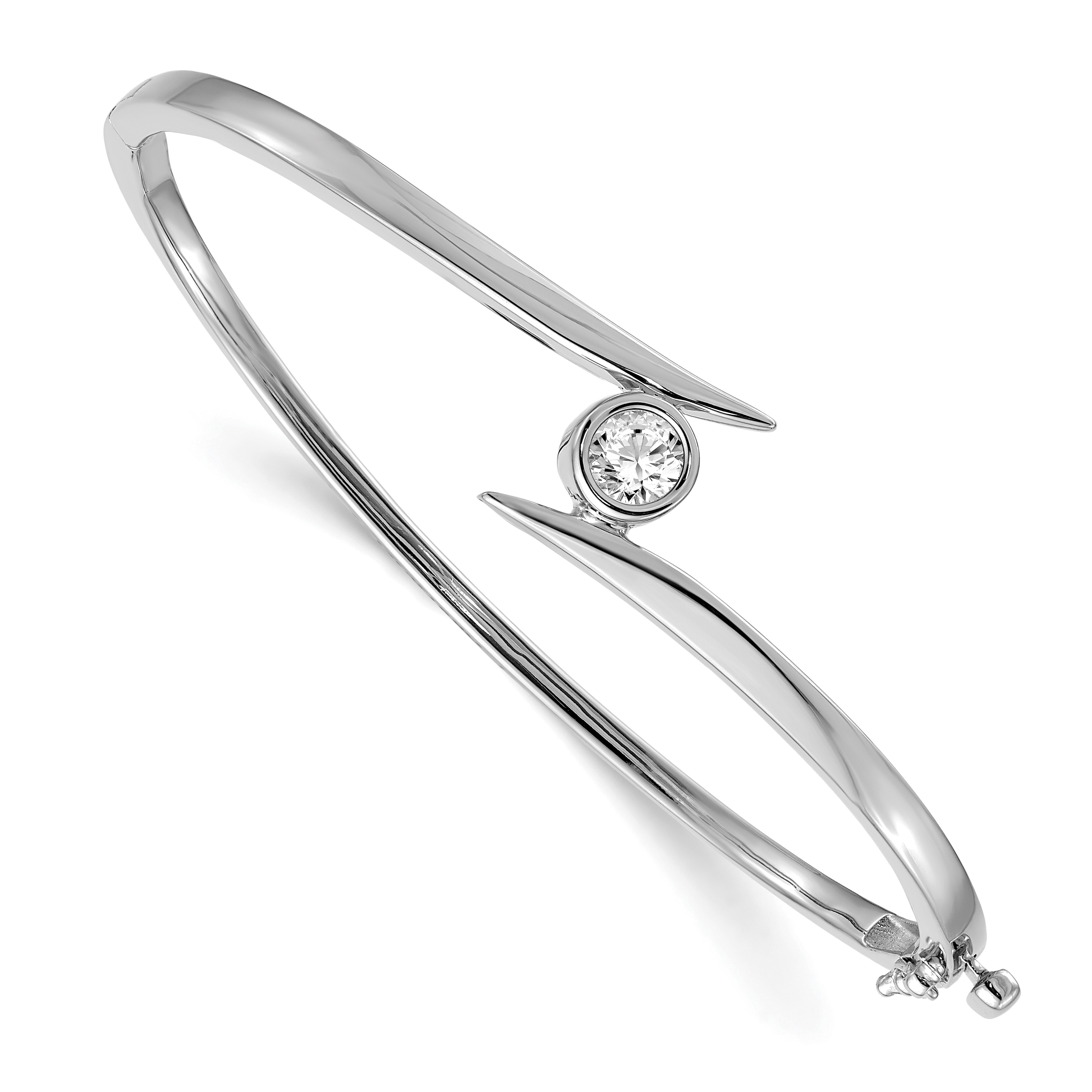 14k White Gold Moissanite Bracelet