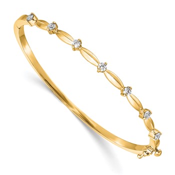 14k Yellow Gold Bangle Bracelet Mounting