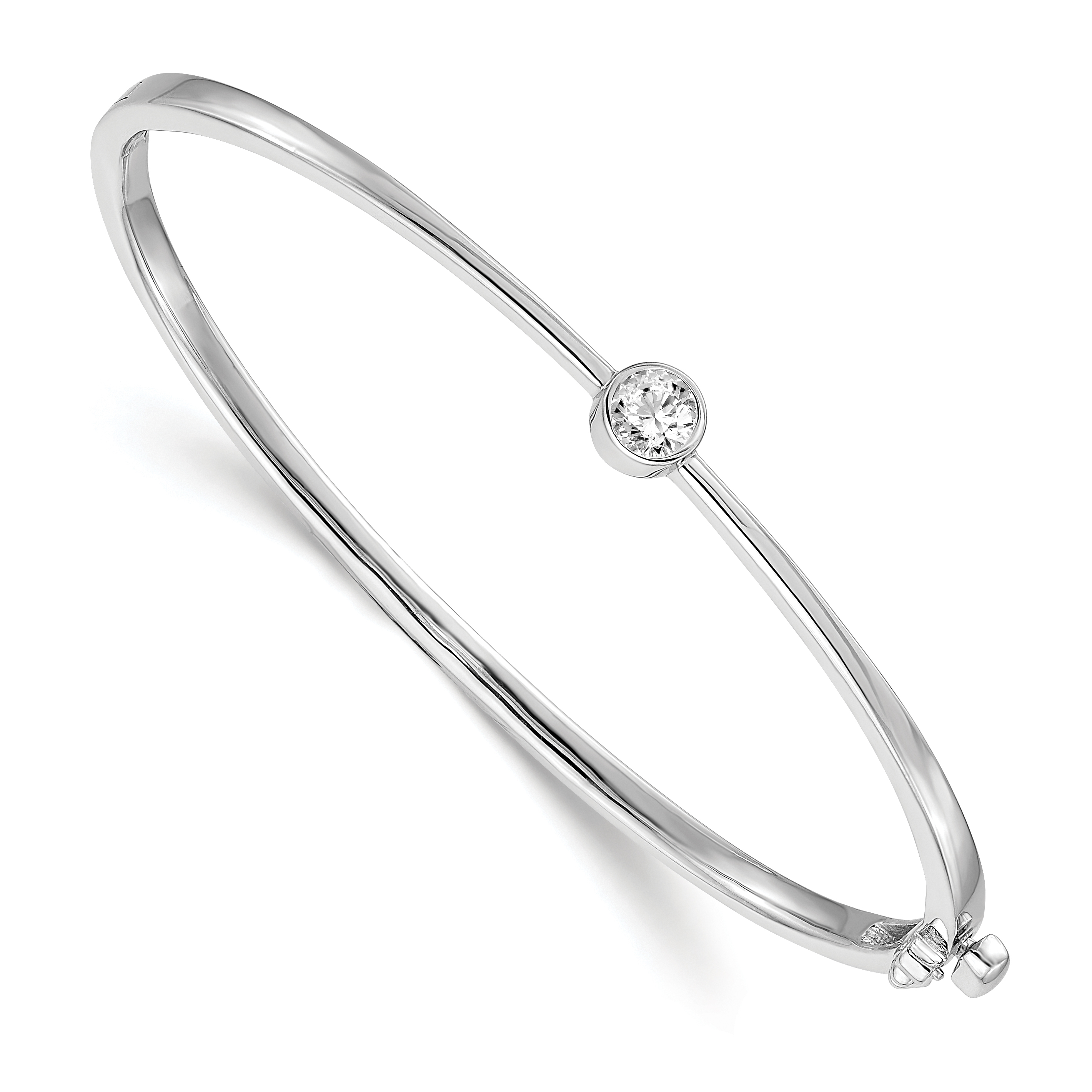 14k White Gold Moissanite Bracelet