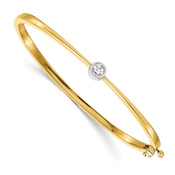 14k Two-tone Moissanite Bracelet