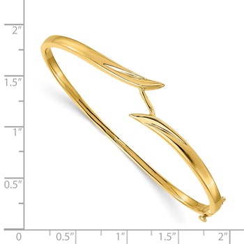 14k Hinged Oval Bangle Bracelet Mounting — alternate view