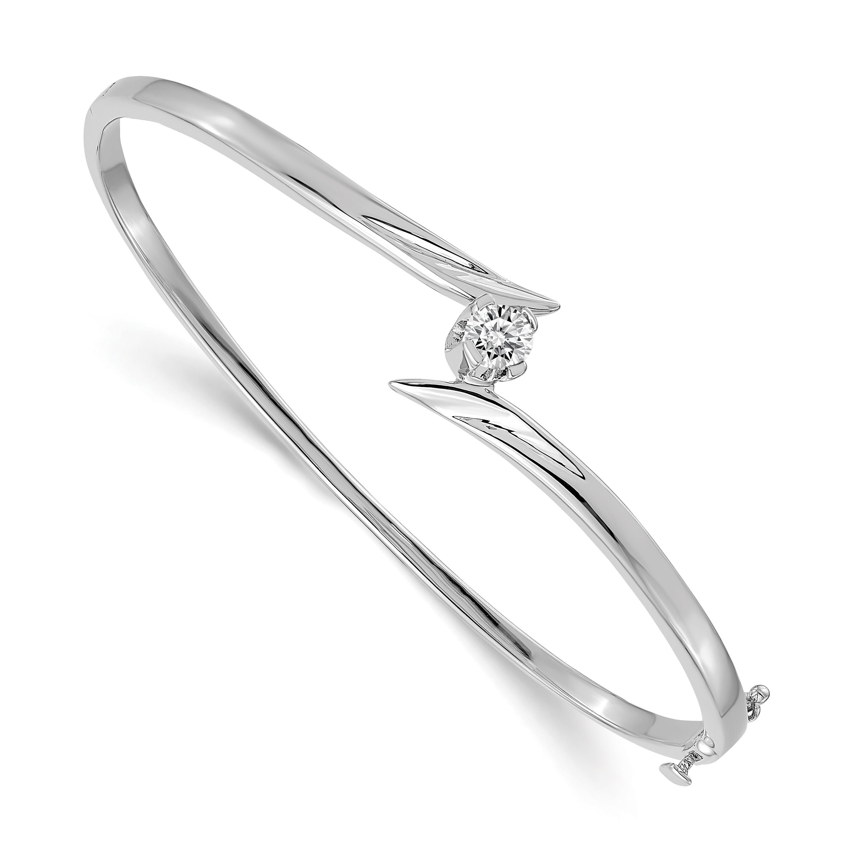 14k White Gold Moissanite Bracelet