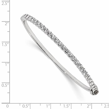 14k White Gold Holds 27 2.2mm .97ct Hinged Bangle Mounting — alternate view