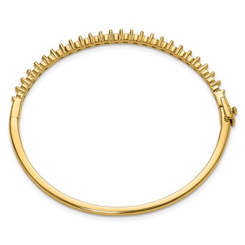 14k Holds 25 2.9mm 1.9ct Hinged Bangle Mounting — alternate view