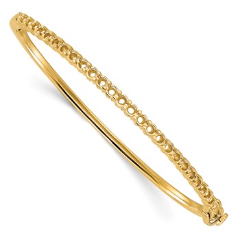 14k Holds 25 2.9mm 1.9ct Hinged Bangle Mounting