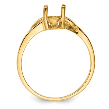 14k 6x4 Oval Birthstone Ring Mounting — alternate view