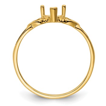 14k 5mm Heart Birthstone Ring Mounting — alternate view