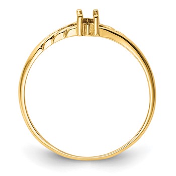 14k 6x3 Marquise Birthstone Ring Mounting — alternate view