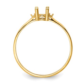 14k Diamond and 6x4 Oval Birthstone Ring Mounting — alternate view