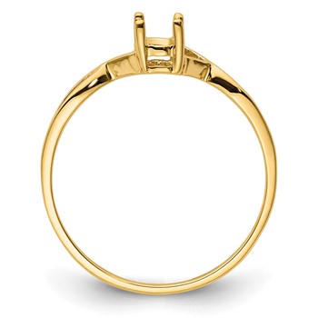 14k 6x4 Oval Birthstone Ring Mounting — alternate view