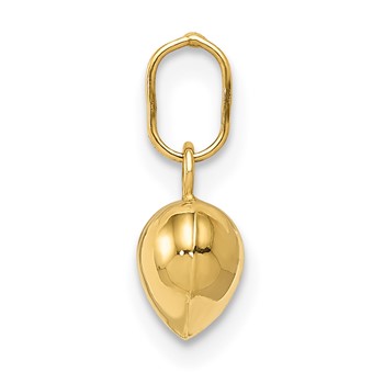 14K Polished 3-D Puffed Heart Charm — alternate view