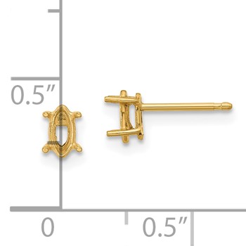 14k 6x3 Marquise Earring Mountings — alternate view