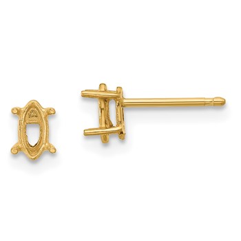 14k 6x3 Marquise Earring Mountings