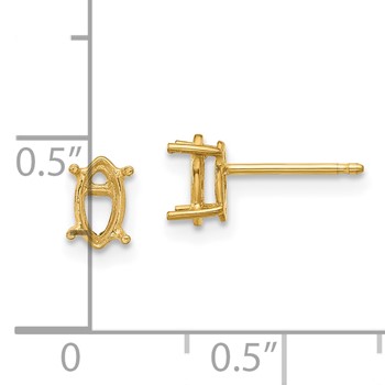 14k 7x3.5 Marquise Earring Mountings — alternate view