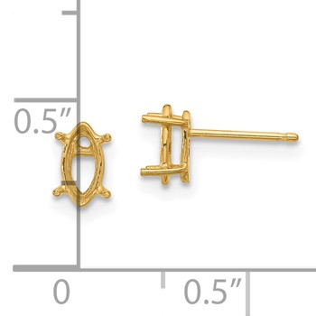 14k 8x4 Marquise Earring Mountings — alternate view