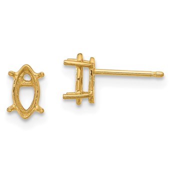 14k 8x4 Marquise Earring Mountings