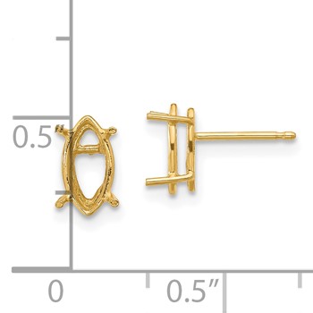 14k 10x5 Marquise Earring Mountings — alternate view