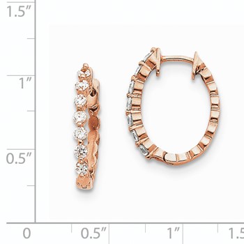 14k Rose Gold VS Diamond Earring — alternate view