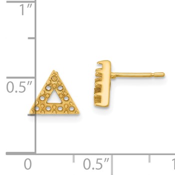 14k Open Triangle Post Earring Mountings — alternate view