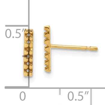 14k Bar Earring Mountings — alternate view