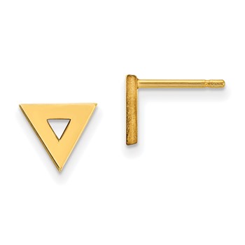 14k 8mm Open Triangle Post Earrings