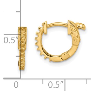 14K .24ct (Holds 16-1.5mm Round) Hoop with Safety Clasp Earring Mountings — alternate view