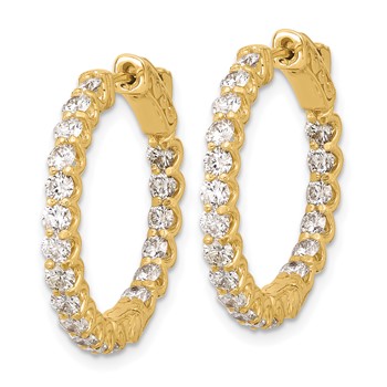 14K 1.55ct (Holds 38-2.2mm Round) In/Out Hoop with Safety Clasp Mountings — alternate view