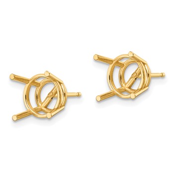 14k 9mm Round Earring Mountings — alternate view