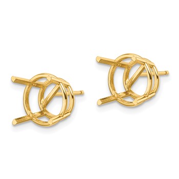 14k 10mm Round Earring Mountings — alternate view