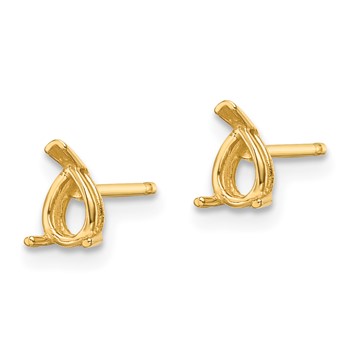 14k 5x3 Pear Earring Mountings — alternate view