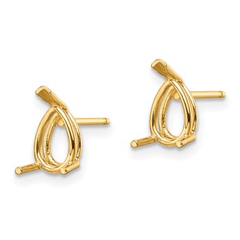 14k 7x5 Pear Earring Mountings — alternate view