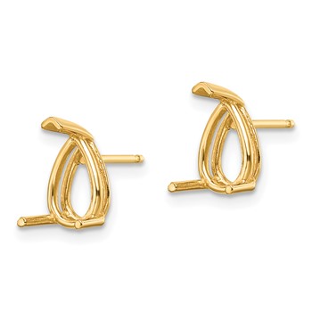 14k 8x5 Pear Earring Mountings — alternate view