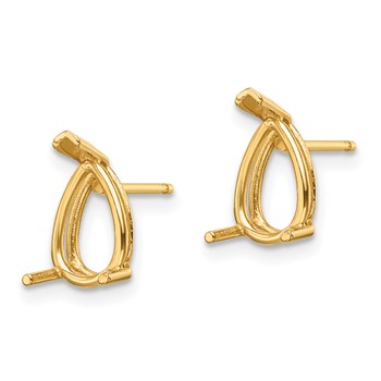 14k 9x6 Pear Earring Mountings — alternate view