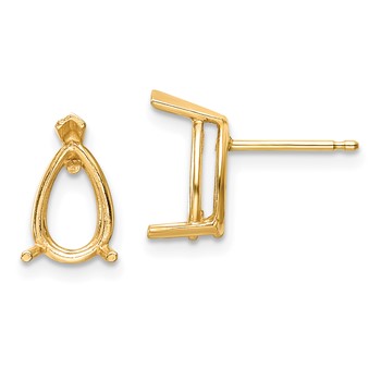 14k 9x6 Pear Earring Mountings