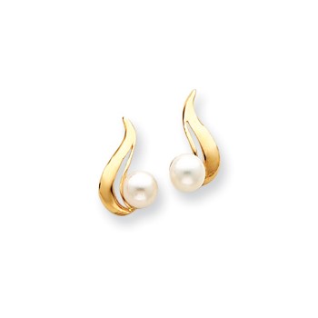 14k 5.5mm FW Cultured Pearl earring
