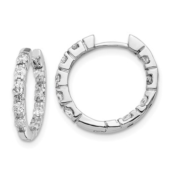 14kw Lab Grown Diamond VS/SI FGH Hinged Hoop Earrings