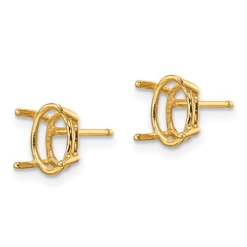 14k 8x6 Oval Earring Mountings — alternate view