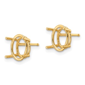 14k 9x7 Oval Earring Mountings — alternate view