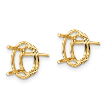 14k 10x8 Oval Earring Mountings — alternate view