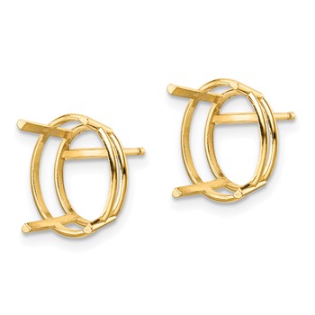 14k 12x10 Oval Earring Mountings — alternate view