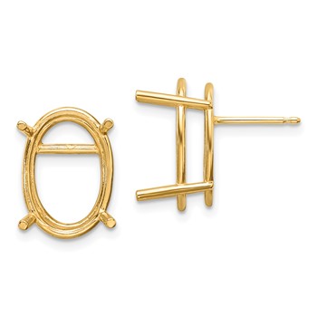 14k 14x10 Oval Earring Mountings