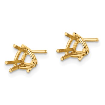 14k 6mm Trillion Earring Mountings — alternate view