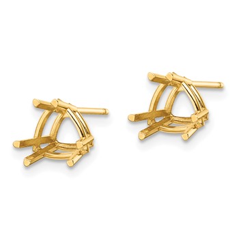 14k 7mm Trillion Earring Mountings — alternate view