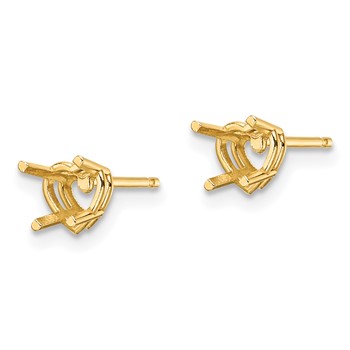 14k 5mm Heart Earring Mountings — alternate view