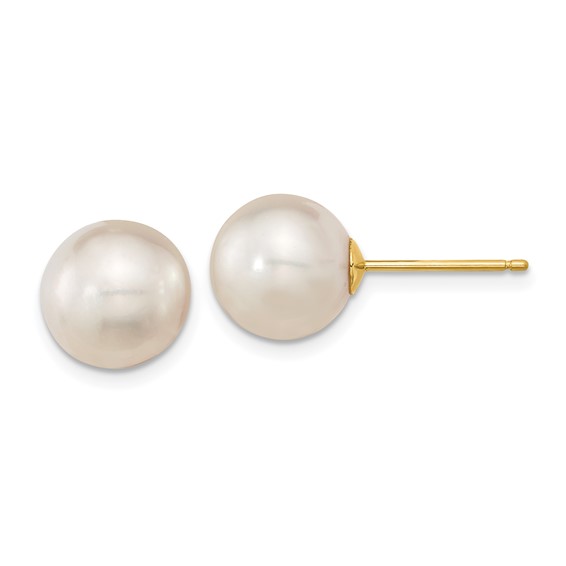 Classic Pearl White 3-5mm Sterling Silver Baby Children Screw Back Earrings 3.0mm