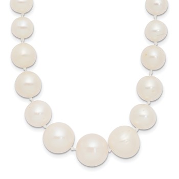 14k 7-11mm White Freshwater Cultured Pearl Graduated 18 inch Necklace