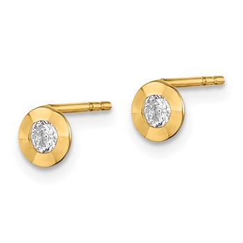 14K Madi K CZ Post Earrings — alternate view